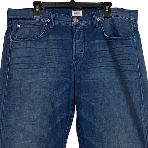 Hudson Byron Blue Straight Leg Jeans Size 38 - Picture 2 of 7
